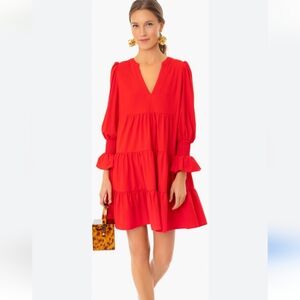 Pomander Place Red Tiered Dress